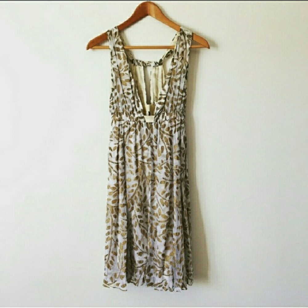 DVF Gold Grecian Dress